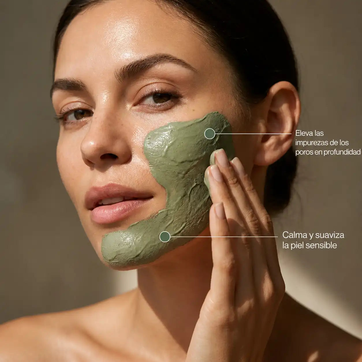 Textura de la mascarilla burbuja Nuslay - fórmula coreana con extracto de albahaca sagrada 13%