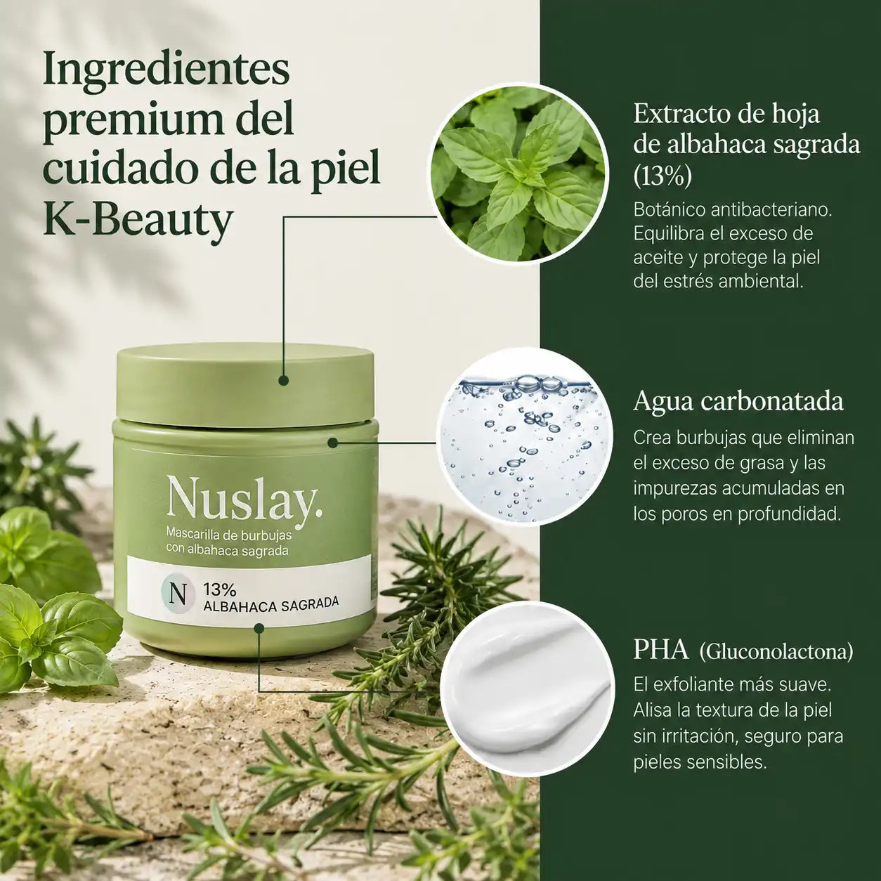 Nuslay Mascarilla Burbuja Deep Mask 90g - comparativa con otras mascarillas del mercado