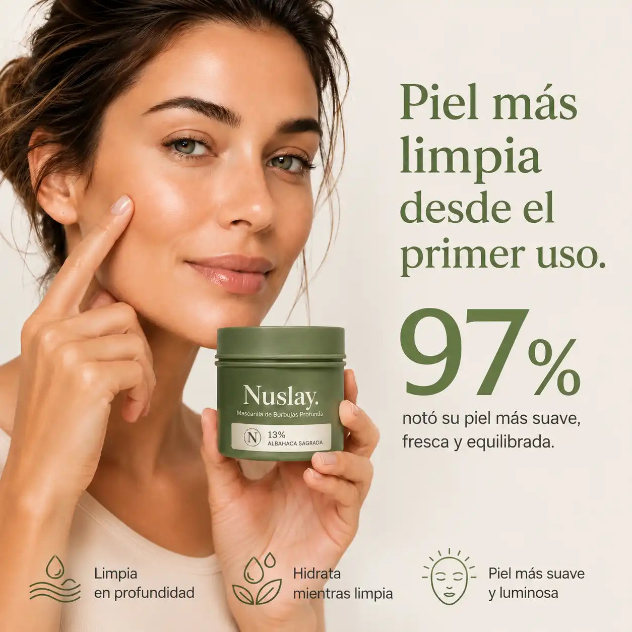 Mascarilla coreana de burbujas — poros limpios en 5 minutos, sin irritar piel sensible